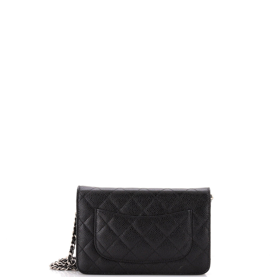 Wallet on Chain Quilted Caviar