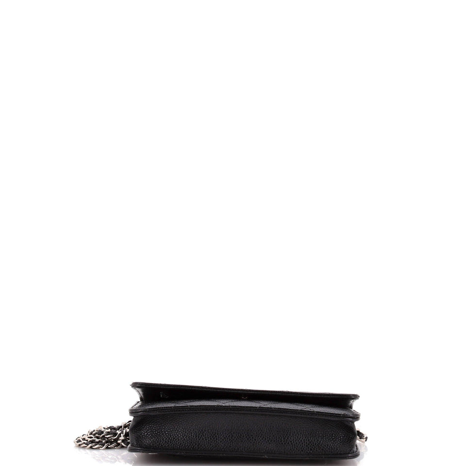 Wallet on Chain Quilted Caviar