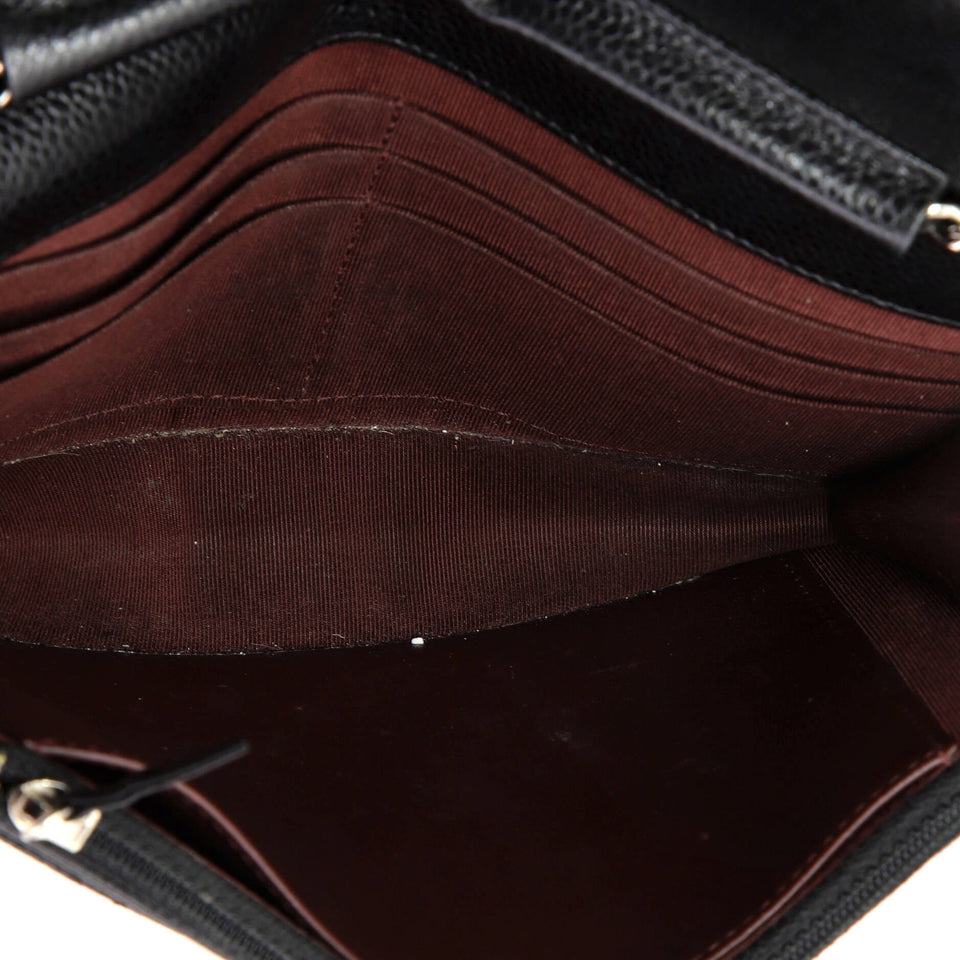 Wallet on Chain Quilted Caviar
