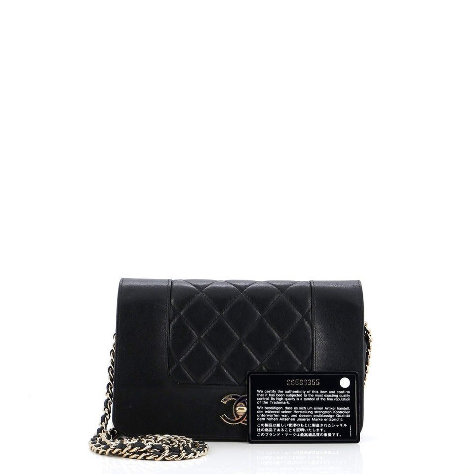 Mademoiselle Vintage Wallet on Chain Quilted Sheepskin
