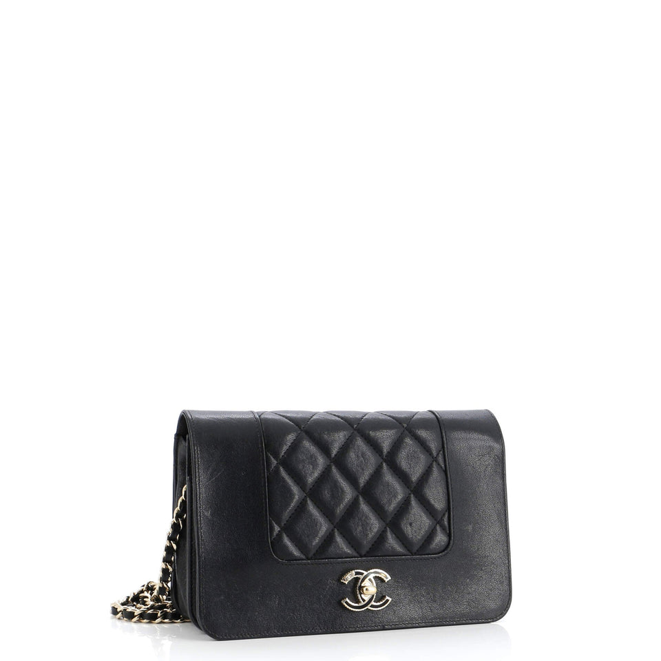 Mademoiselle Vintage Wallet on Chain Quilted Sheepskin