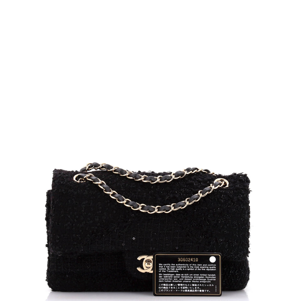 Classic Double Flap Bag Patchwork Tweed Medium