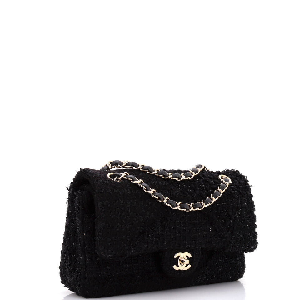 Classic Double Flap Bag Patchwork Tweed Medium