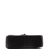 So Black Classic Double Flap Bag Chevron Lambskin Jumbo