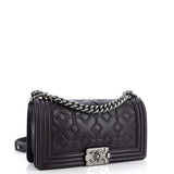 Arabesque Boy Flap Bag Embossed Calfskin Old Medium