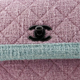 Two Tone Flap Bag Quilted Tweed Small