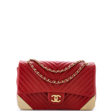 Rock the Corner Flap Bag Chevron Leather Medium