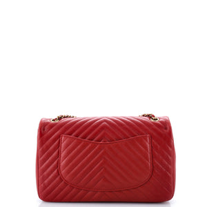 Rock the Corner Flap Bag Chevron Leather Medium