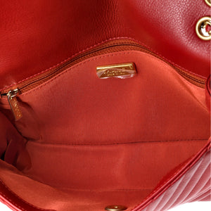 Rock the Corner Flap Bag Chevron Leather Medium