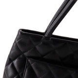 Medallion Tote Quilted Caviar