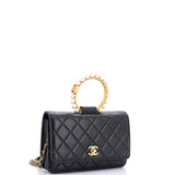 Pearl Crown Wallet on Chain Quilted Lambskin