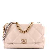 19 Flap Bag Quilted Leather Maxi