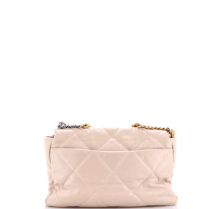 19 Flap Bag Quilted Leather Maxi