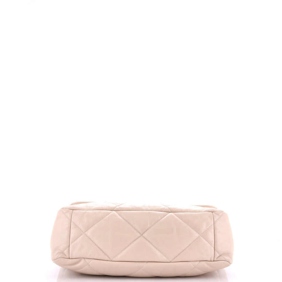 19 Flap Bag Quilted Leather Maxi