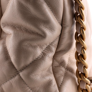 19 Flap Bag Quilted Leather Maxi