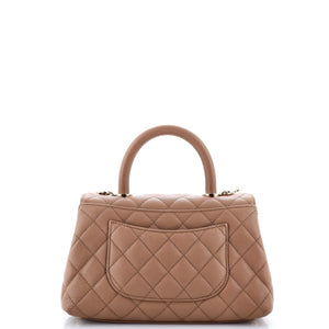 Coco Top Handle Bag Quilted Caviar Mini