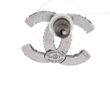 CC Stud Earrings Metal with Crystals