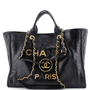Deauville Tote Embellished Shiny Calfskin Medium