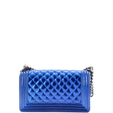 Boy Flap Bag Quilted Patent Old Medium