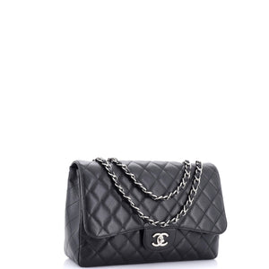 Classic Single Flap Bag Quilted Caviar Jumbo