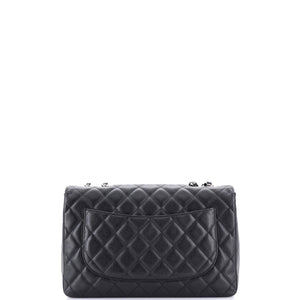 Classic Single Flap Bag Quilted Caviar Jumbo