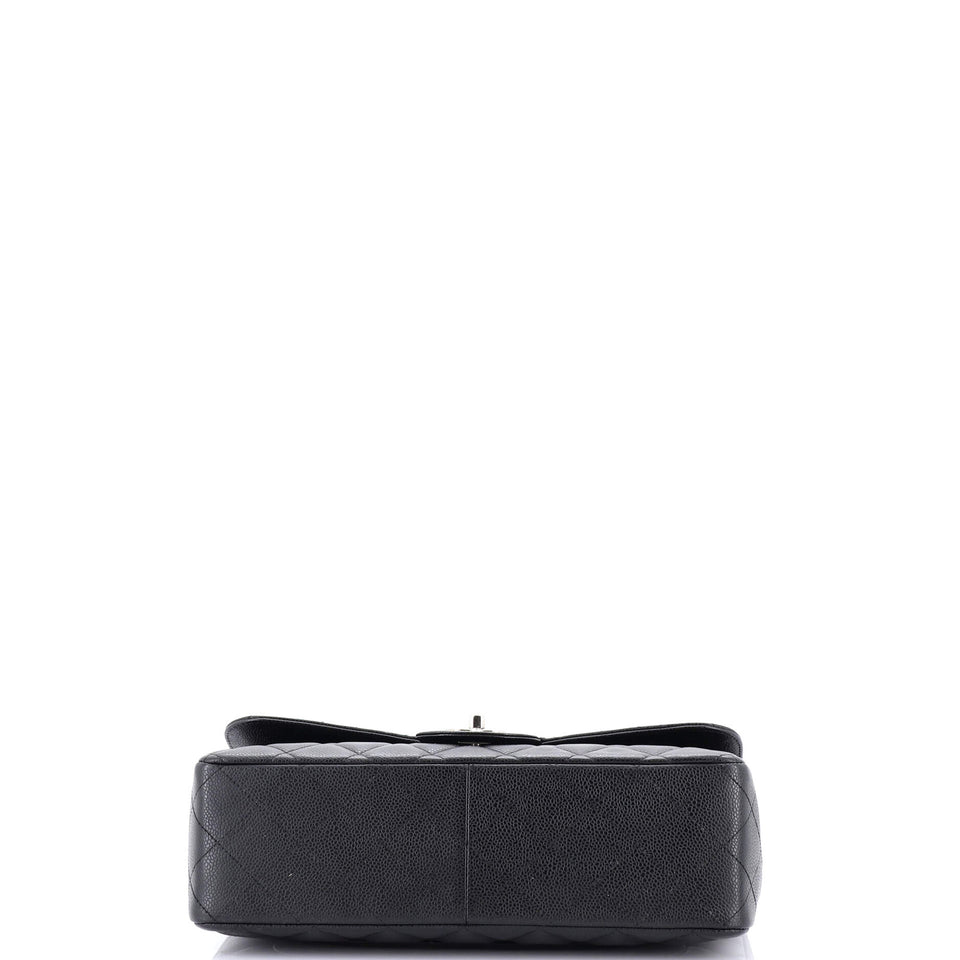 Classic Single Flap Bag Quilted Caviar Jumbo