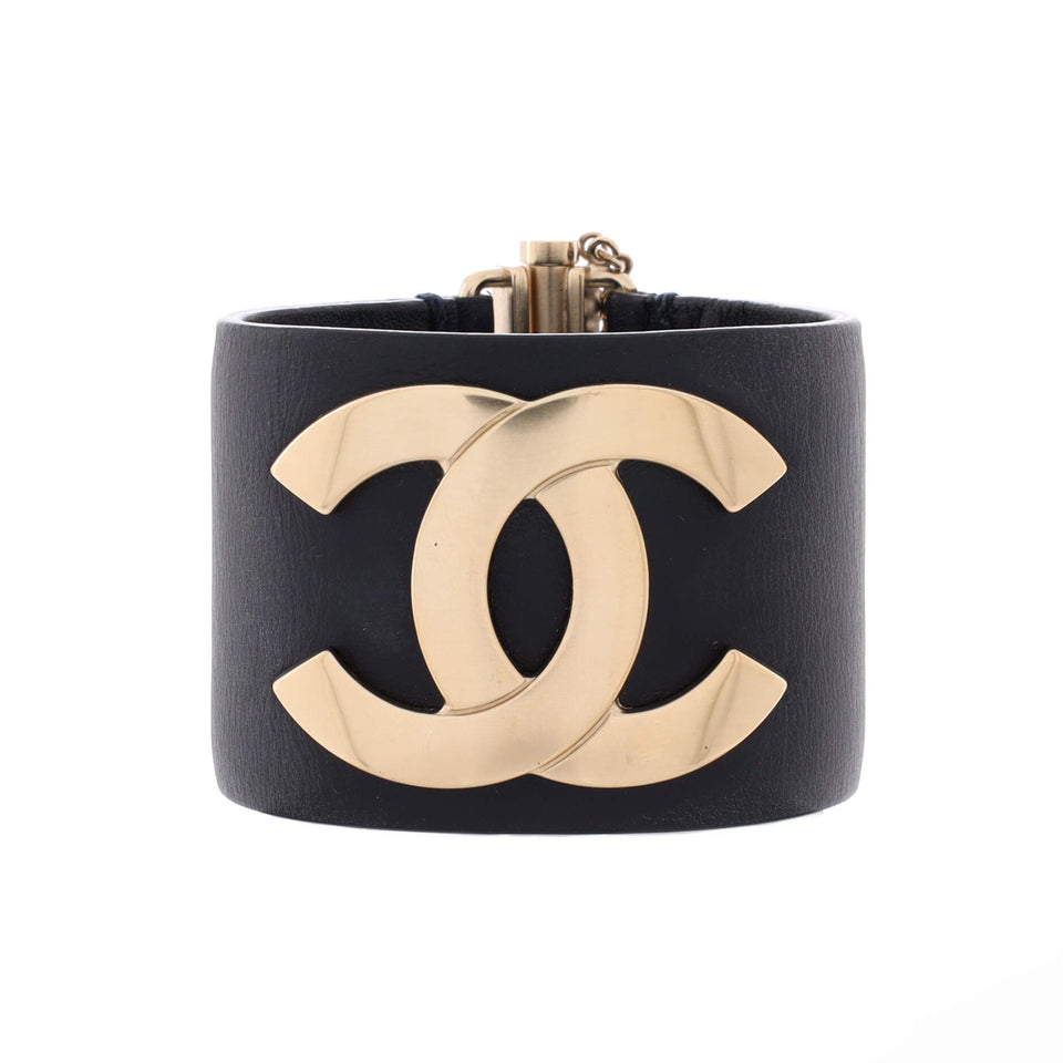 CC Cuff Bracelet Leather with Metal