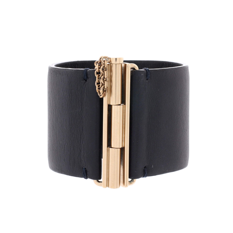 CC Cuff Bracelet Leather with Metal