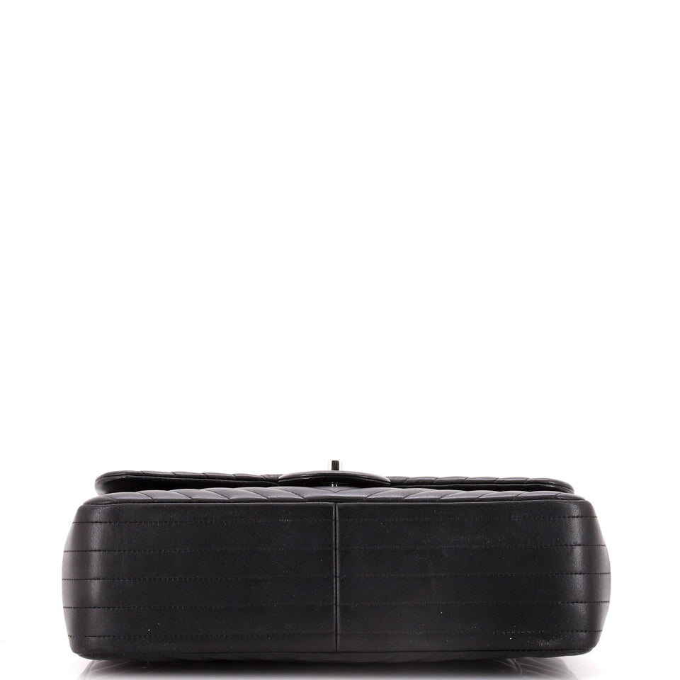 Classic Double Flap Bag Chevron Lambskin Jumbo