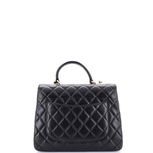 Trendy CC Top Handle Bag Quilted Lambskin Large