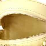 Crystal CC Round Clutch with Chain Quilted Lambskin