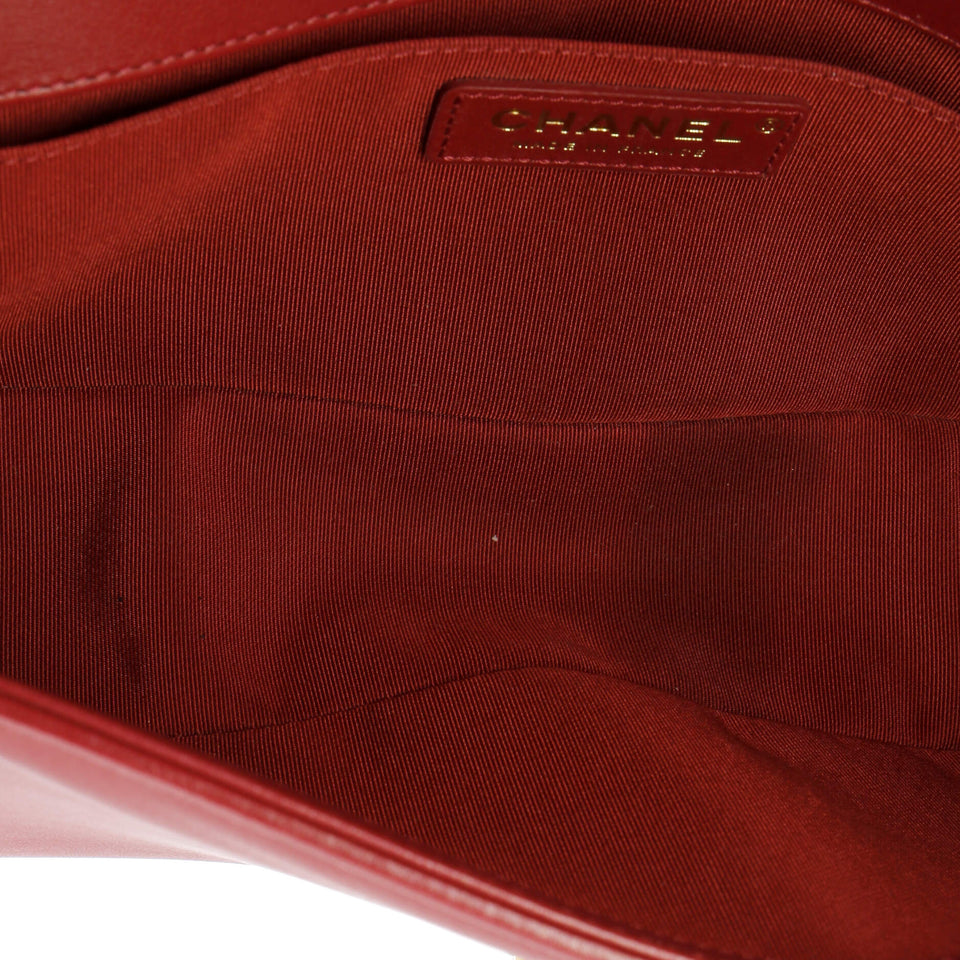 Logo Top Handle Boy Flap Bag Quilted Calfskin Old Medium