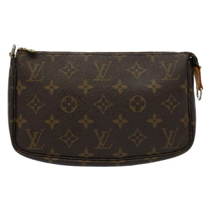 Louis Vuitton Pochette Accessoire  Canvas Clutch Bag