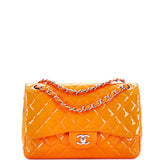 Classic Double Flap Bag Quilted Patent Jumbo