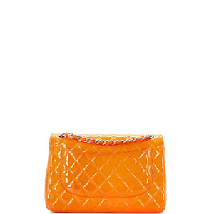 Classic Double Flap Bag Quilted Patent Jumbo