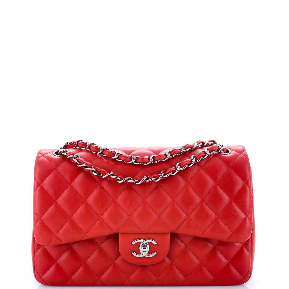 Classic Double Flap Bag Quilted Lambskin Jumbo