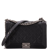 Stitch Boy Flap Bag Quilted Calfskin New Medium