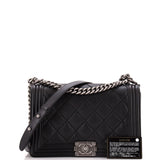 Stitch Boy Flap Bag Quilted Calfskin New Medium