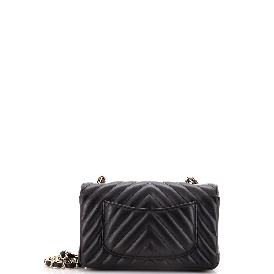 Classic Single Flap Bag Chevron Lambskin Mini