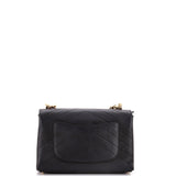Coco Chevron Flap Bag Stitched Calfskin Small