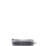 Deauville Double Zip Clutch with Chain Raffia