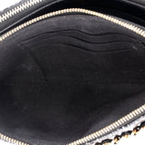 Deauville Double Zip Clutch with Chain Raffia