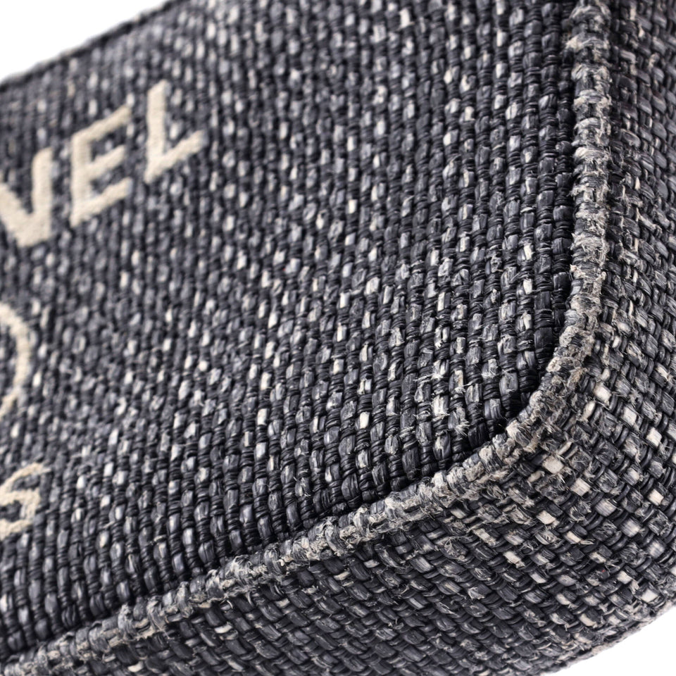 Deauville Double Zip Clutch with Chain Raffia
