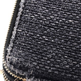 Deauville Double Zip Clutch with Chain Raffia