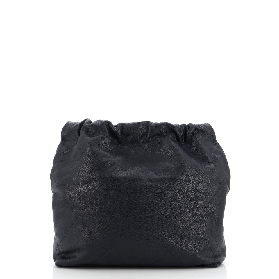 22 Chain Hobo Quilted Caviar Small