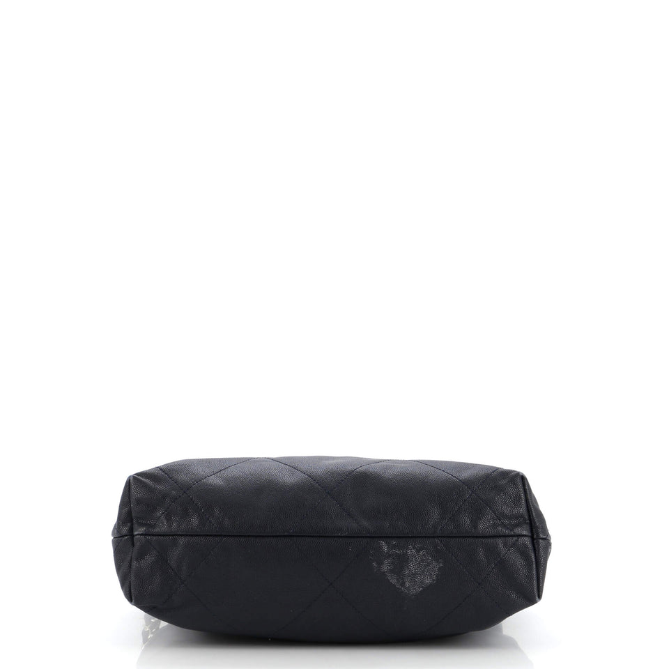 22 Chain Hobo Quilted Caviar Small