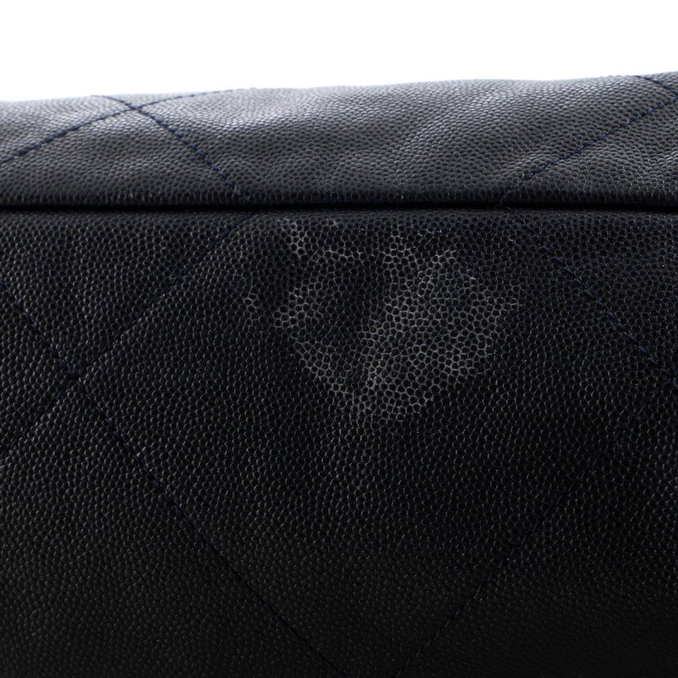 22 Chain Hobo Quilted Caviar Small
