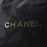 22 Chain Hobo Quilted Caviar Small