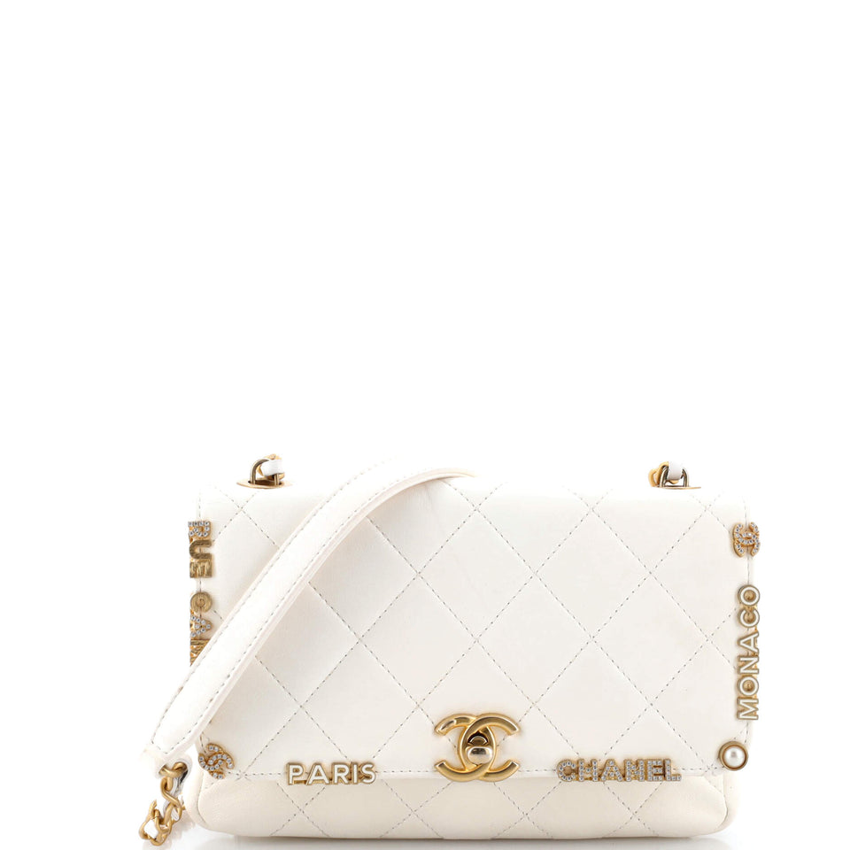 Paris Monaco Flap Bag Quilted Lambskin Mini