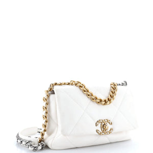 19 Flap Bag Quilted Leather Medium